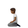 Person Kneeling: Medium-Dark Skin Tone Emoji 🧎🏾 image - Apple style