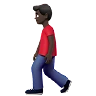 Man Walking: Dark Skin Tone Emoji 🚶🏿‍♂️ image - Apple style