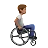 Person In Manual Wheelchair Facing Right: Medium Skin Tone