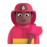 Man Firefighter: Medium-Dark Skin Tone Emoji 👨🏾‍🚒 image - Microsoft 3D Fluent style