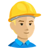 Construction Worker: Medium-Light Skin Tone Emoji 👷🏼 image - Facebook Messenger (2016) style