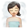 Woman In Steamy Room: Light Skin Tone Emoji 🧖🏻‍♀️ image - WhatsApp style