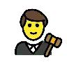 Man Judge Emoji 👨‍⚖️ image - OpenMoji style