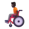 Person In Manual Wheelchair: Dark Skin Tone Emoji 🧑🏿‍🦽 image - Microsoft 3D Fluent style