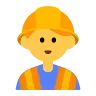Man Construction Worker Emoji 👷‍♂️ image - Tossface style