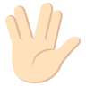 Vulcan Salute: Light Skin Tone Emoji 🖖🏻 image - EmojiTwo style