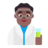 Man Scientist: Medium-Dark Skin Tone