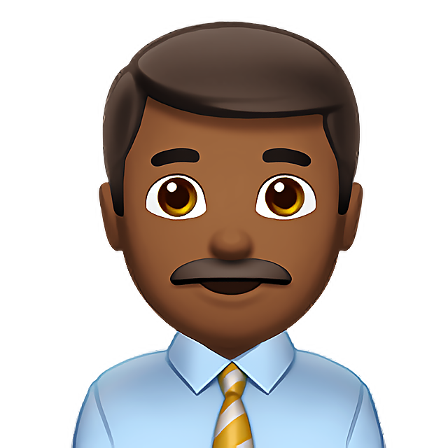 Man Office Worker: Medium-Dark Skin Tone