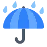 Parapluie sous la pluie Emoji ☔ image - Tossface style