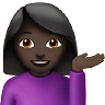 Woman Tipping Hand: Dark Skin Tone Emoji 💁🏿‍♀️ image - Apple style