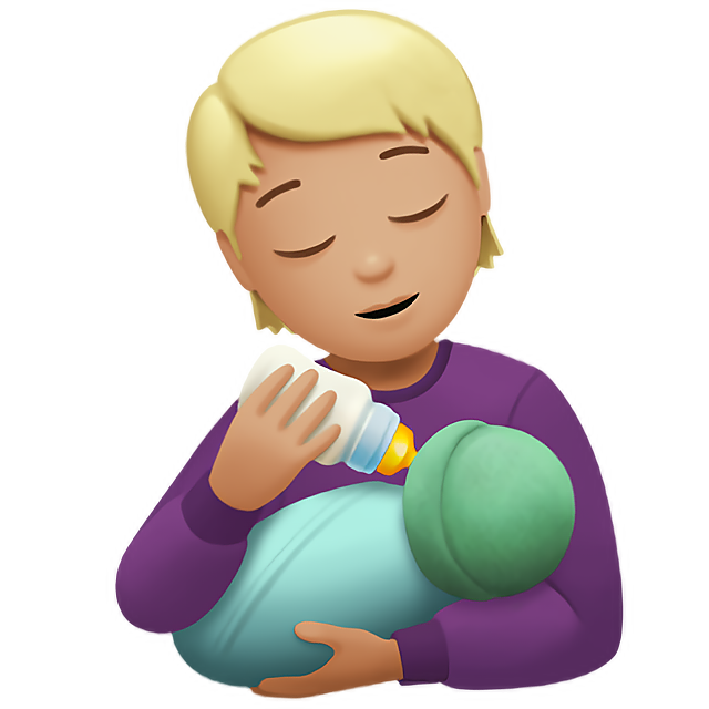 Person Feeding Baby: Medium-Light Skin Tone