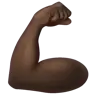 Flexed Biceps: Dark Skin Tone Emoji 💪🏿 image - WhatsApp style