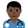 Man Health Worker: Dark Skin Tone Emoji 👨🏿‍⚕️ image - Twitter / X (Twemoji) style