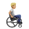 Person In Manual Wheelchair Facing Right: Medium-Light Skin Tone Emoji 🧑🏼‍🦽‍➡️ image - Apple style