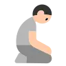 Person Kneeling: Light Skin Tone Emoji 🧎🏻 image - Tossface style