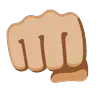 Oncoming Fist: Medium-Light Skin Tone Emoji 👊🏼 image - Google Noto Color Animated style