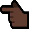 Backhand Index Pointing Left: Dark Skin Tone Emoji 👈🏿 image - Microsoft Windows 10 Segoe UI Emoji style