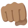 Oncoming Fist: Medium Skin Tone Emoji 👊🏽 image - Google Noto Color style