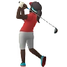 Woman Golfing: Dark Skin Tone Emoji 🏌🏿‍♀️ image - Apple style