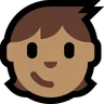 Child: Medium Skin Tone Emoji 🧒🏽 image - Microsoft Windows 10 Segoe UI Emoji style