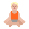 Person In Lotus Position: Medium-Light Skin Tone Emoji 🧘🏼 image - Microsoft Classic 2D style