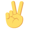 Victory Hand Emoji ✌ image - EmojiTwo style