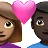 Couple With Heart: Woman, Man, Medium Skin Tone, Dark Skin Tone