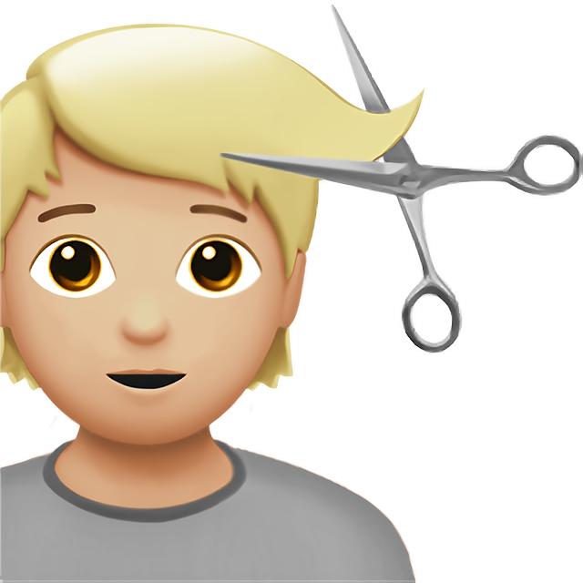 Person Getting Haircut: Medium-Light Skin Tone