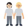 People Holding Hands: Light Skin Tone, Medium-Light Skin Tone Emoji 🧑🏻‍🤝‍🧑🏼 image - Tossface style