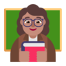 Woman Teacher: Medium Skin Tone Emoji 👩🏽‍🏫 image - Microsoft Classic 2D style