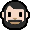 Person: Light Skin Tone, Beard Emoji 🧔🏻 image - Microsoft Windows 10 Segoe UI Emoji style