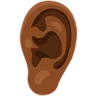 Ear: Medium-Dark Skin Tone Emoji 👂🏾 image - Facebook Messenger (2016) style