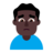 Man Frowning: Dark Skin Tone