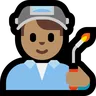 Man Factory Worker: Medium Skin Tone Emoji 👨🏽‍🏭 image - Microsoft Windows 10 Segoe UI Emoji style