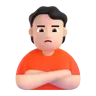 Person Pouting: Light Skin Tone Emoji 🙎🏻 image - Microsoft 3D Fluent style