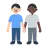 Men Holding Hands: Light Skin Tone, Dark Skin Tone