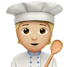 Cook: Medium-Light Skin Tone Emoji 🧑🏼‍🍳 image - Apple style
