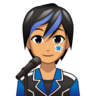 Singer: Medium Skin Tone Emoji 🧑🏽‍🎤 image - Emojidex style