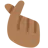 Hand With Index Finger And Thumb Crossed: Medium-Dark Skin Tone