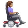 Woman In Motorized Wheelchair Facing Right: Medium Skin Tone Emoji 👩🏽‍🦼‍➡️ image - Samsung style