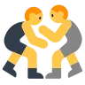 People Wrestling Emoji 🤼 image - Tossface style