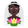 Person With Veil: Dark Skin Tone Emoji 👰🏿 image - Microsoft Classic 2D style