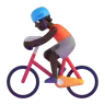 Person Biking: Dark Skin Tone Emoji 🚴🏿 image - Microsoft 3D Fluent style