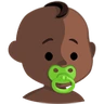 Baby: Dark Skin Tone Emoji 👶🏿 image - Facebook Messenger (2016) style