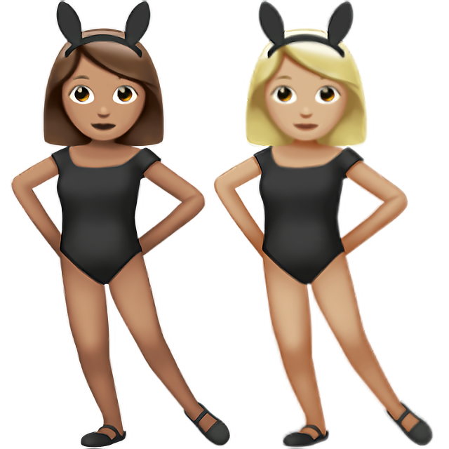 Women With Bunny Ears: Medium Skin Tone, Medium-Light Skin Tone