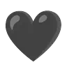 Czarne serce Emoji 🖤 image - Google Noto Color Animated style