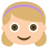 Girl: Medium-Light Skin Tone Emoji 👧🏼 image - EmojiTwo style