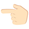 Backhand Index Pointing Left: Light Skin Tone Emoji 👈🏻 image - EmojiTwo style