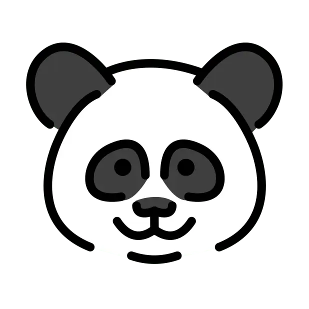 ใบหน้าหมีแพนด้า