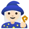 Woman Mage: Light Skin Tone Emoji 🧙🏻‍♀️ image - Google Noto Color style